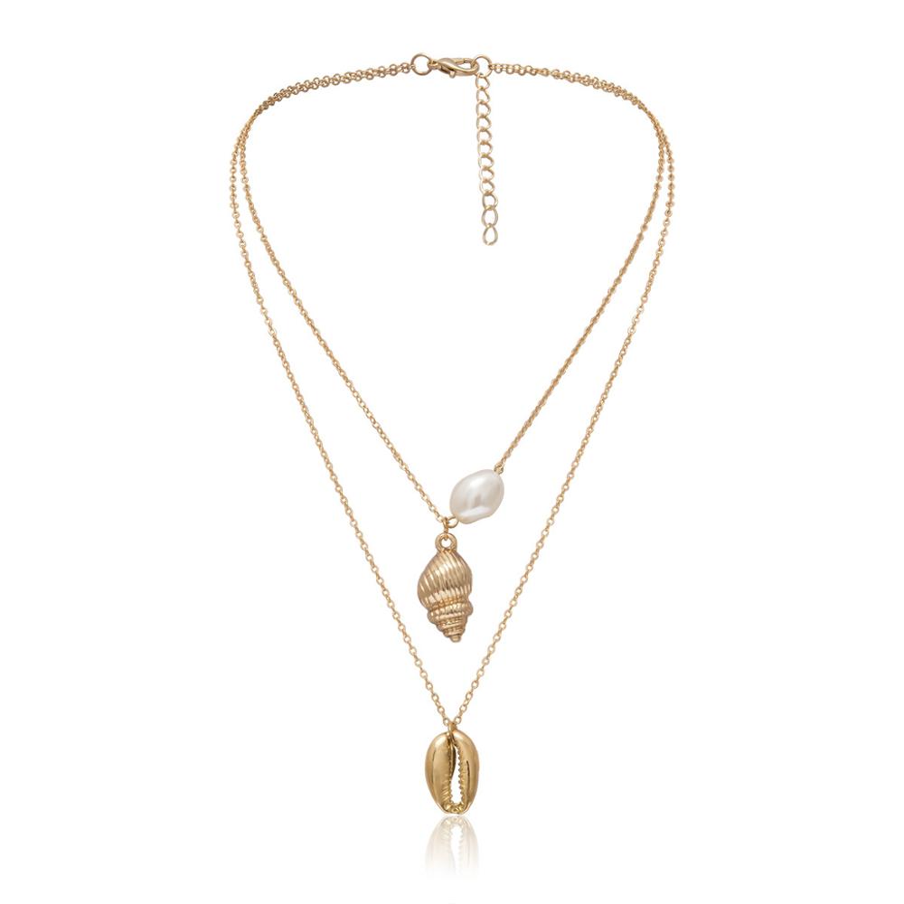 Two Layers Seashell Necklace A011